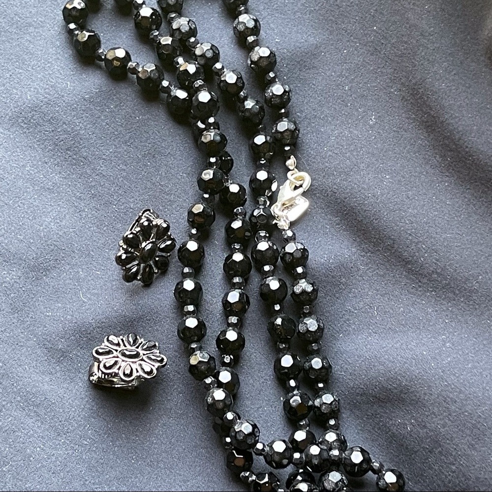 Chaps clip earrings and necklace